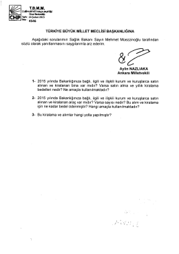 ankara mv. aylin nazlıaka`nın sağlık bakanı`na s&ouml;zl&uuml; sorusu