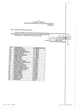 GEN&Ccedil;LIK HIZMETLERI vız sPoR ıL MUDQRLUGUNE ISTANBUL