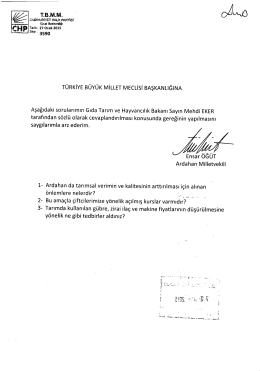 türkiye büyük millet meclisi başkanlığına