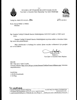 tebliğ no-92 - İstanbul Büyükşehir Belediyesi