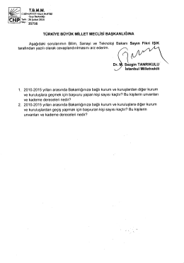Dr. . sezgin TANRıKuLu` - T&uuml;rkiye B&uuml;y&uuml;k Millet Meclisi