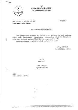 YAZI - Ergani İlçe Milli Eğitim Müdürlüğü