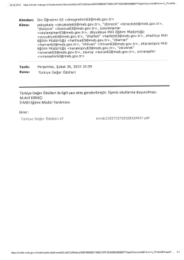 Page 1 Page 2 T.c. MİLLİ EĞİTİM BAKANLIĞI Din Öğretimi Genel