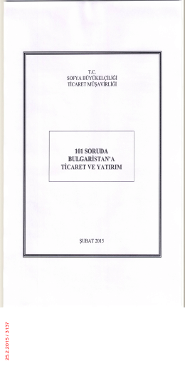 1. 101 Soruda Bulgaristan Ticaret ve Yatırım Rehberi