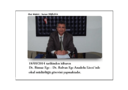 okul müdürlüğü görevini yapmaktadır.