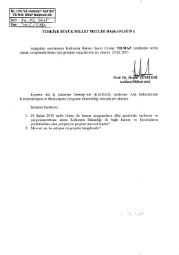 ankara mv. &ouml;zcan yeni&ccedil;eri`nin kalkınma bakanı`na s&ouml;zl&uuml;