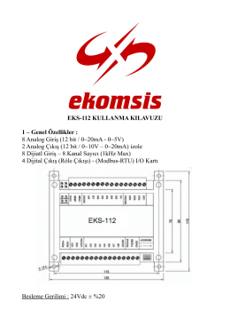 EKS-112 Kullanma Kılavuzu