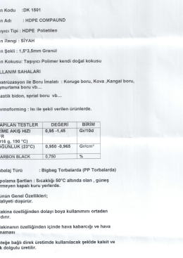 HDPE SİYAH GRAN&Uuml;L