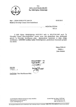 İş G&uuml;venliği Uzmanı G&ouml;revlendirilmesi