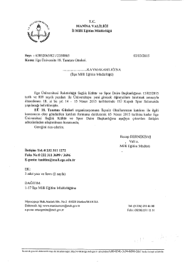 ege üniversitesi tanıtım günleri - Salihli İlçe Milli Eğitim Müdürlüğü