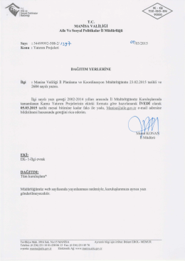 K - Q - Manisa Aile ve Sosyal Politikalar İl M&uuml;d&uuml;rl&uuml;ğ&uuml;