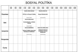 SOSYAL POLİTİKA