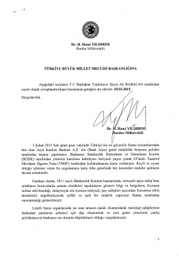türkiye büyük millet meclisi başkanlığına