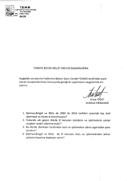 türkıye büyük millet meclisi başkanlığına