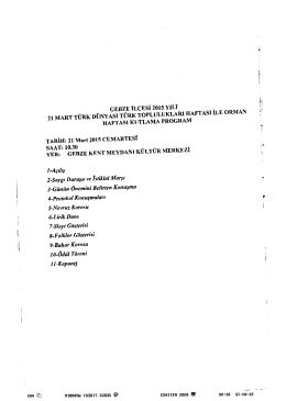 gebze il&ccedil;esi 21 mart t&uuml;rk d&uuml;nyası t&uuml;rk toplulukları haftası ile orman