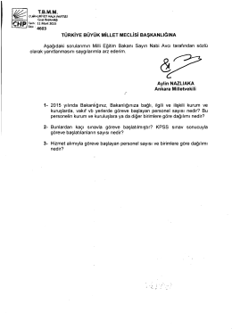 ankara mv. aylin nazlıaka`nın milli eğitim bakanı`na sözlü sorusu