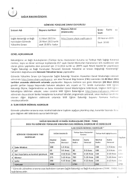SAĞLIK BAKANLlĞlNDAN: - Halk Sağlığı Müdürlüğü