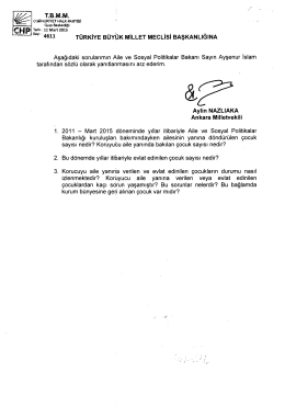 W` Z 4611 TÜRKiYE BÜYÜK MİLLET MEcLisi BAŞKANLIĞINA