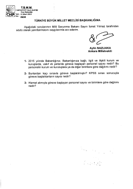 ankara mv. aylin nazlıaka`nın milli savunma bakanı`na s&ouml;zl&uuml; sorusu