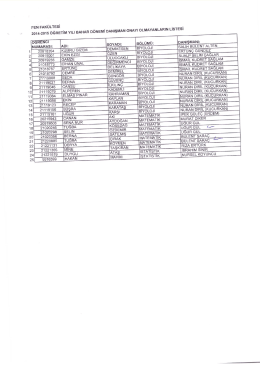 Listede - Hacettepe Üniversitesi Matematik Bölümü