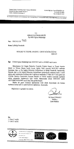 İş Birliği Protokol&uuml; - erzurum - aşkale il&ccedil;e mill&icirc; eğitim m&uuml;d&uuml;rl&uuml;ğ&uuml;