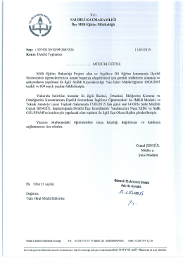 17032015 DynEd Toplantısı - Salihli İlçe Milli Eğitim Müdürlüğü