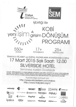 Ek: Konferans Afişi