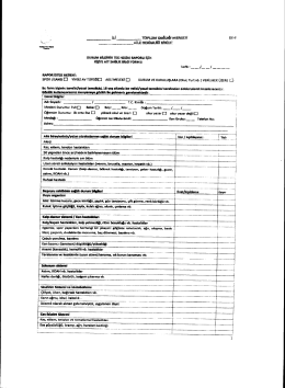 Sağlık Formu