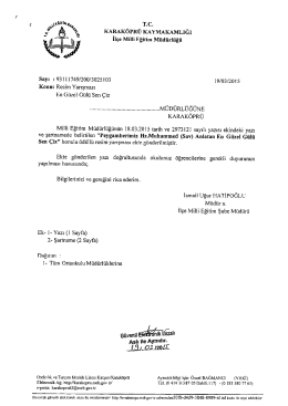Tüm Ortaokul Müdürlüklerine - Resim Yarışması En Güzel Gülü Sen
