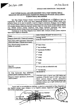 İhra&ccedil; Belgesi