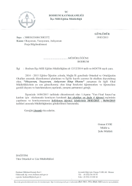 Okuyorum, Yazıyorum, Anlıyorum Proje Bilgilendirmesi ÖNEMLİ!!