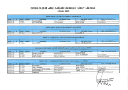 DİDİM İLçEsİ AİLE sAãLIêI MERKEZİ NÖBET LİsTEsİ