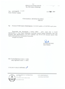 Mesleki Toplantı - erzurum - aşkale il&ccedil;e mill&icirc; eğitim m&uuml;d&uuml;rl&uuml;ğ&uuml;