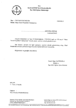 T&uuml;m Ortaokul M&uuml;d&uuml;rl&uuml;klerine- Masa Tenisi K&uuml;&ccedil;&uuml;kler İl Şampiyonası