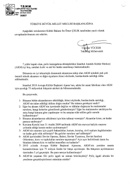 tekirdağ mv. candan y&uuml;ceer`in k&uuml;lt&uuml;r ve turizm bakanı`na yazılı sorusu