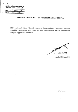 türkiye büyük millet meclisi başkanlığına