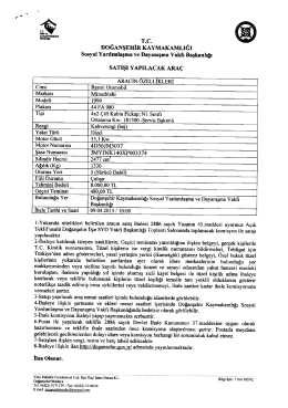 sydv ara&ccedil; ihalesi.pdf - tc doğanşehir kaymakamlığı