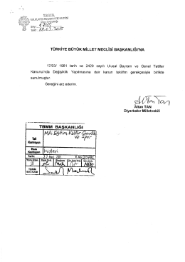 Kanun Teklifinin Metni - Türkiye Büyük Millet Meclisi