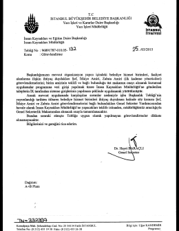 tebliğ no-132 - İstanbul Büyükşehir Belediyesi