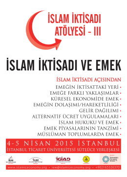 isLAıyı iKTisAnı ATULYEsı - ııı