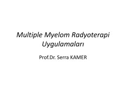 Multiple Myelom Radyoterapi Uygulamaları