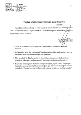 TÜRKİYE BÜYÜK MİLLET MECLİSİ BAŞKANLIĞINA