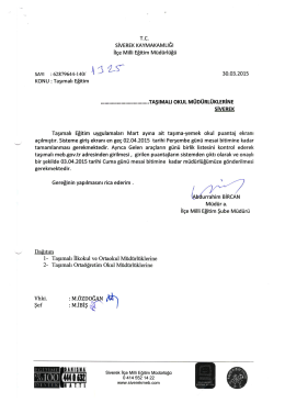 T.c. sivEREk KAYMAKAMLIĞI ilçe Miııi Eğitim Müdürlüğü