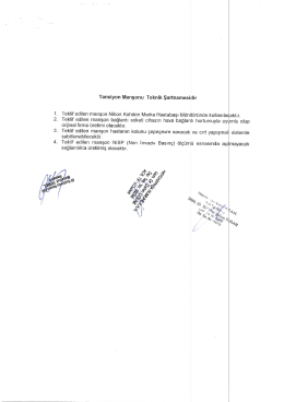 Tansiyon Manşonu Teknik Şartnamesidir Teklif edilen manşon