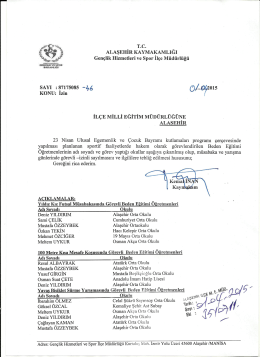 G&ouml;revli &ouml;ğretmenleri isim listesi i&ccedil;in tıklayınız