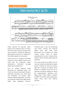 Beethoven – Fidelio Uvertürü No.3, Op.72b