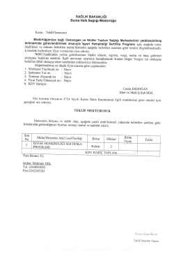 sAĞLıK BAKANLIĞI - Bursa Halk Sağlığı M&uuml;d&uuml;rl&uuml;ğ&uuml;