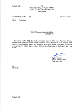 TAsNIF Dışı T.C. HAVA KUVVETLERİ KOMUTANLIĞI