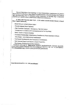Yazı ve Katılım Formu (2 sayfa)