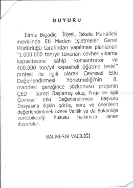 &ccedil;ed s&uuml;reci duyuru metni i&ccedil;in tıklayınız